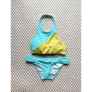 Victoria’s Secret Colorblock Blue and Yellow Bikini Set